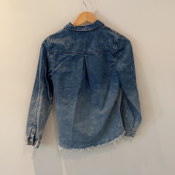 Blank NYC distressed jean shirt girls XL - Picture 7 of 7